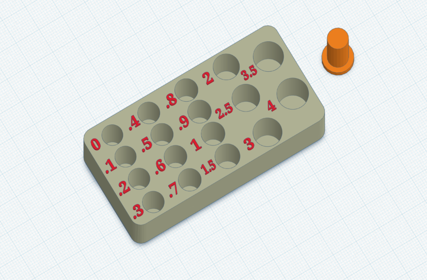 Tolerance & Clearance Testing Board | 3D Printer